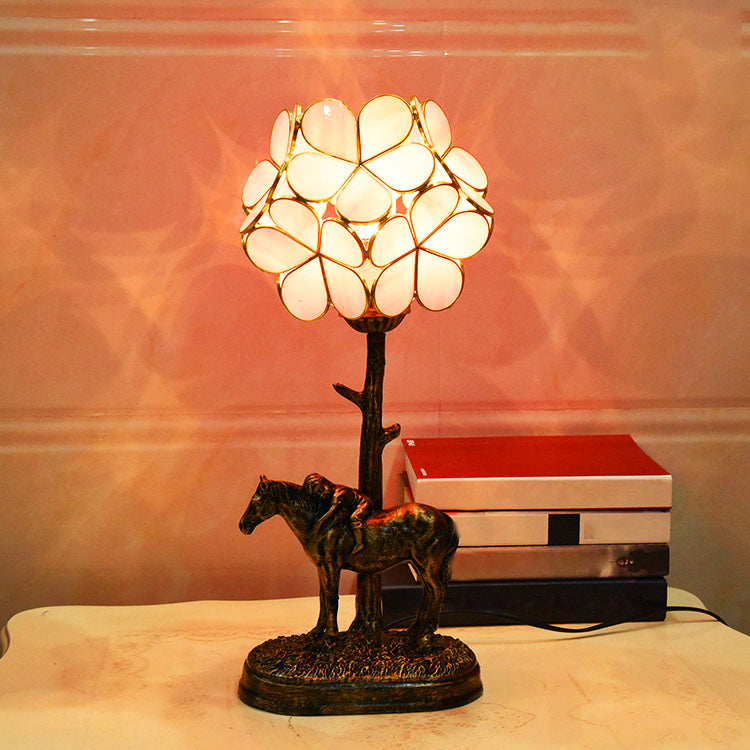 Blumenglas Nachttischlampe Tiffany-Nachttisch-Lampe für Schlafzimmer
