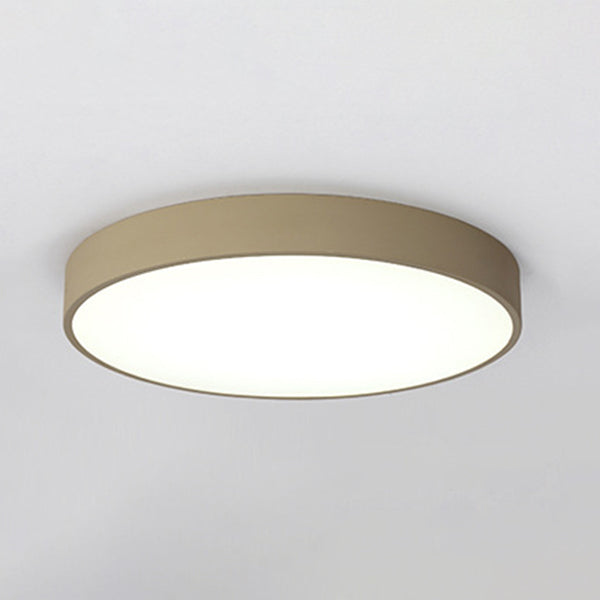 Circular Shape LED Ceiling Fixture Macaron Simple Living Room Acrylic Flush Light Fixture