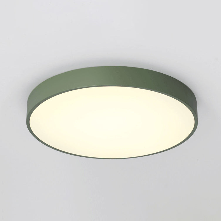 Circular Shape LED Ceiling Fixture Macaron Simple Living Room Acrylic Flush Light Fixture