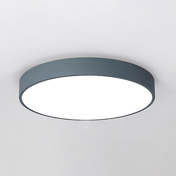 Circular Shape LED Ceiling Fixture Macaron Simple Living Room Acrylic Flush Light Fixture