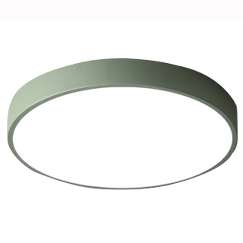Circular Shape LED Ceiling Fixture Macaron Simple Living Room Acrylic Flush Light Fixture