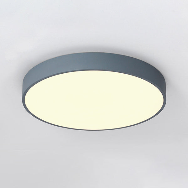 Circular Shape LED Ceiling Fixture Macaron Simple Living Room Acrylic Flush Light Fixture
