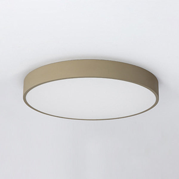 Circular Shape LED Ceiling Fixture Macaron Simple Living Room Acrylic Flush Light Fixture