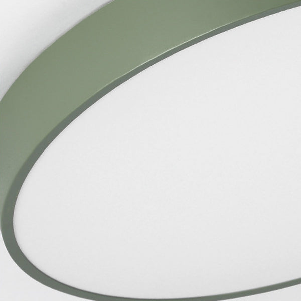 Circular Shape LED Ceiling Fixture Macaron Simple Living Room Acrylic Flush Light Fixture
