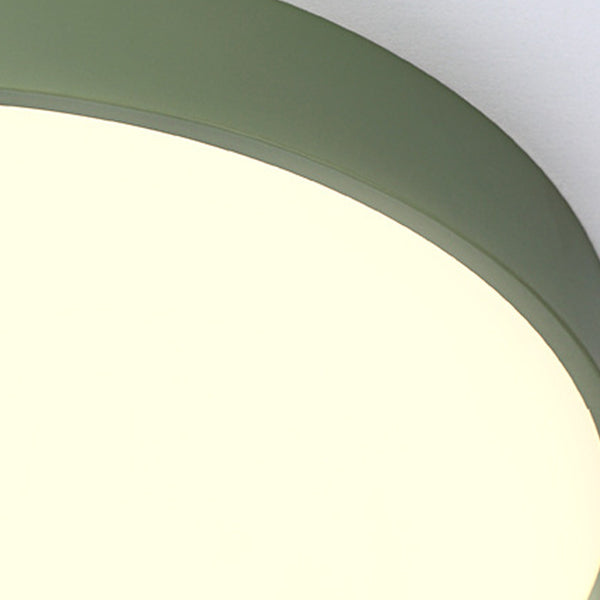 Circular Shape LED Ceiling Fixture Macaron Simple Living Room Acrylic Flush Light Fixture