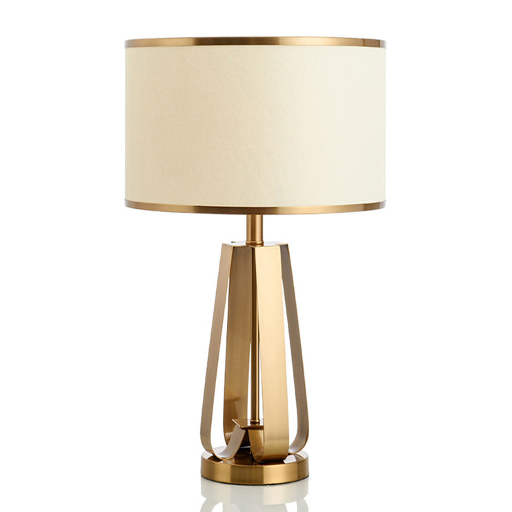 Trommelförmige Nächte und Lampenminimalist Style Metall Gold Tischlicht für Schlafzimmer
