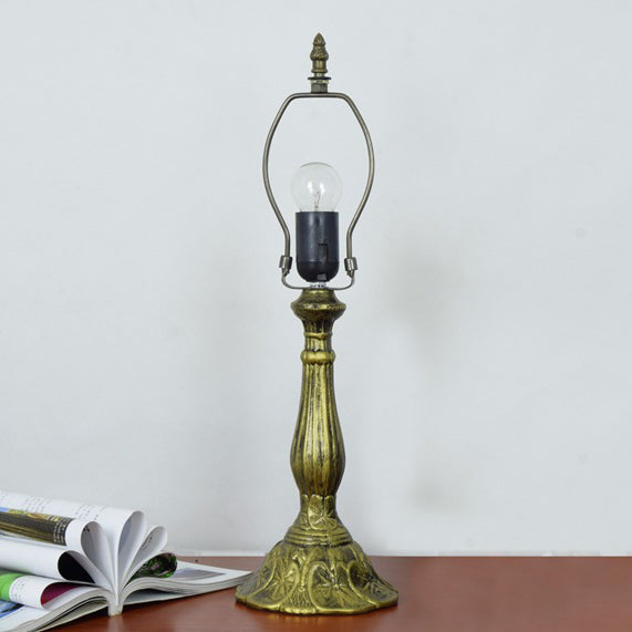 Lampada da comtore a forma di ciotola macchiata in vetro in stile tiffany leggero in multicolori