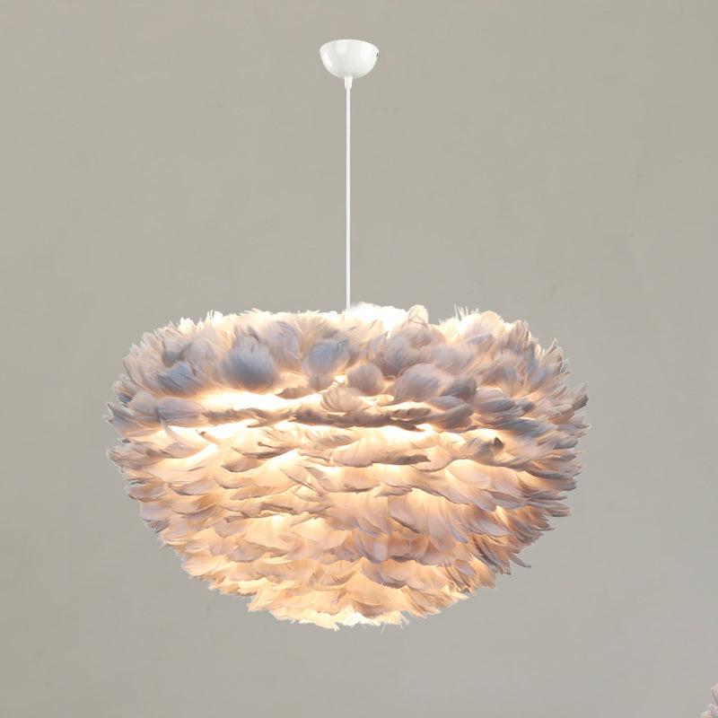 Lampada a sospensione piuma in stile moderno nordico a forma di piuma piuma lampada lampadario appeso per camera da letto
