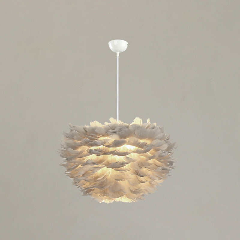 Lampada a sospensione piuma in stile moderno nordico a forma di piuma piuma lampada lampadario appeso per camera da letto