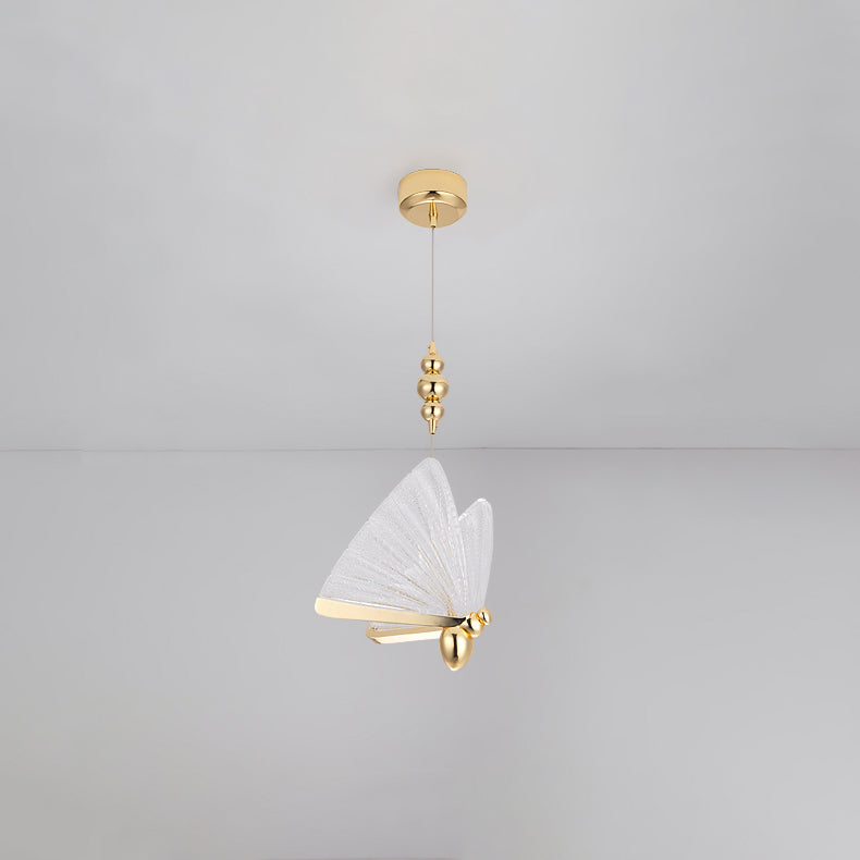 Nordic Luxury Style Butterfly Shade Hanging Light Fixture LED Butterfly Pendant Chandelier