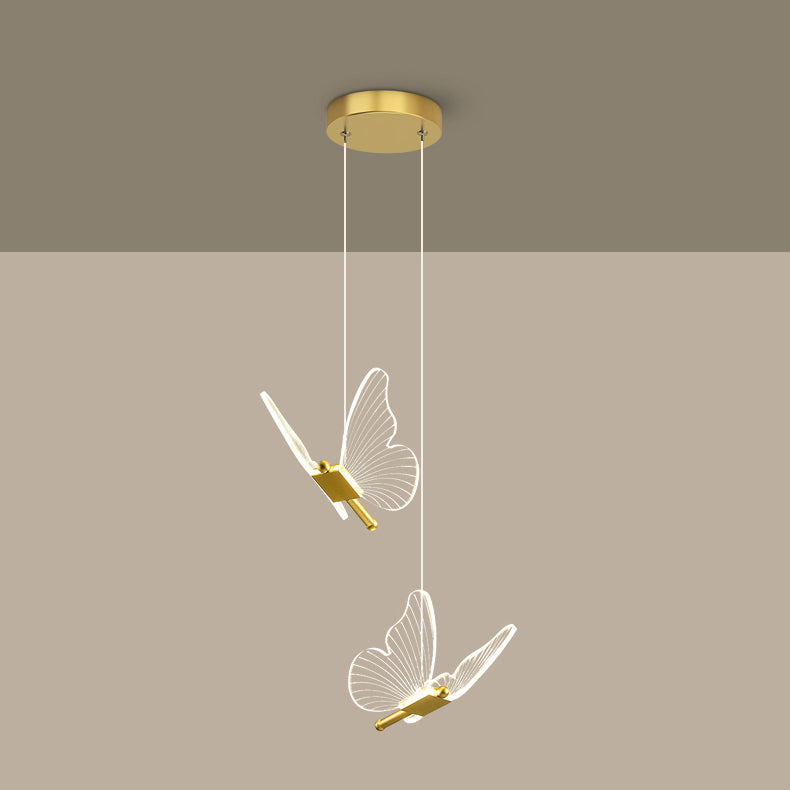 LED Butterfly Schatten Anhänger Kronleuchter nordisch Luxusstil Schmetterlingsleuchte für Wohnzimmer