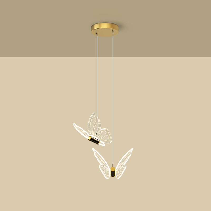 LED Butterfly Schatten Anhänger Kronleuchter nordisch Luxusstil Schmetterlingsleuchte für Wohnzimmer