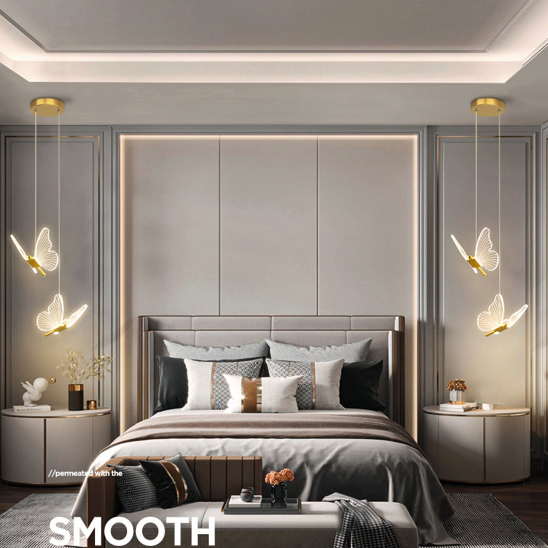 LED Butterfly Schatten Anhänger Kronleuchter nordisch Luxusstil Schmetterlingsleuchte für Wohnzimmer
