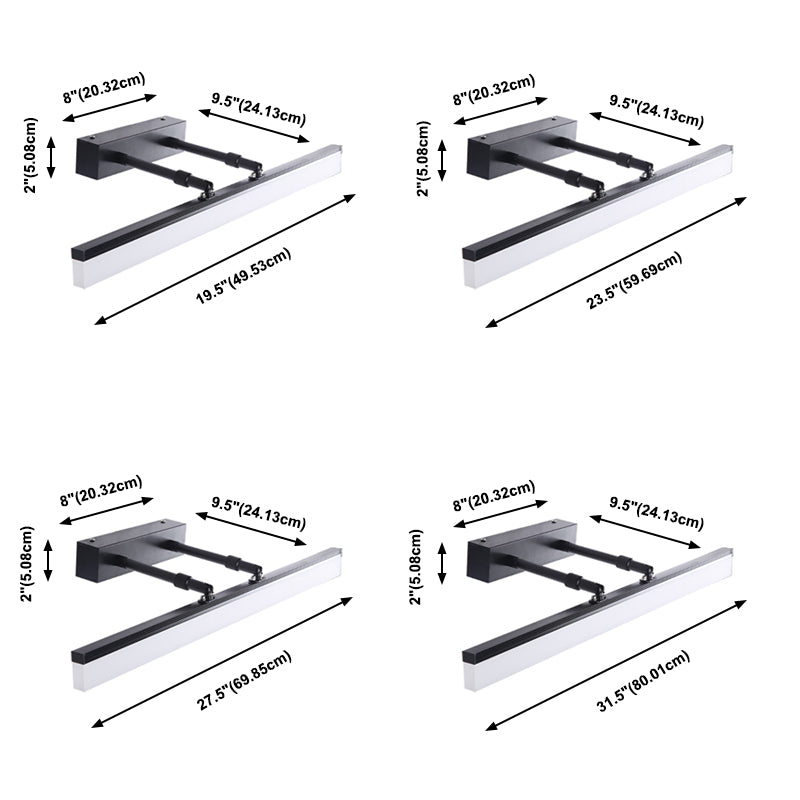 Mirrores minimalistas Dino de luz LED de pared con sombra acrílica para el baño
