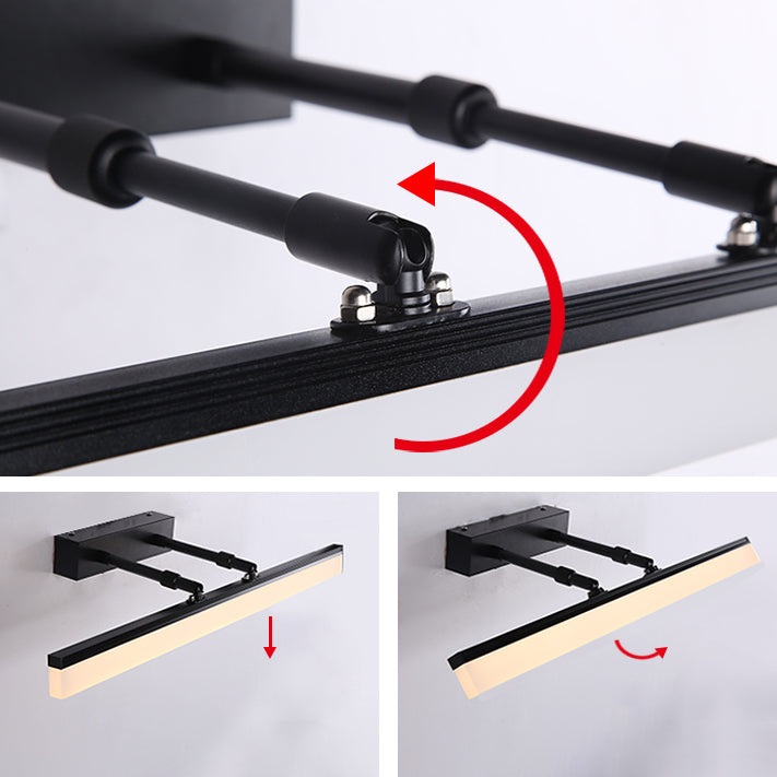 Mirrores minimalistas Dino de luz LED de pared con sombra acrílica para el baño