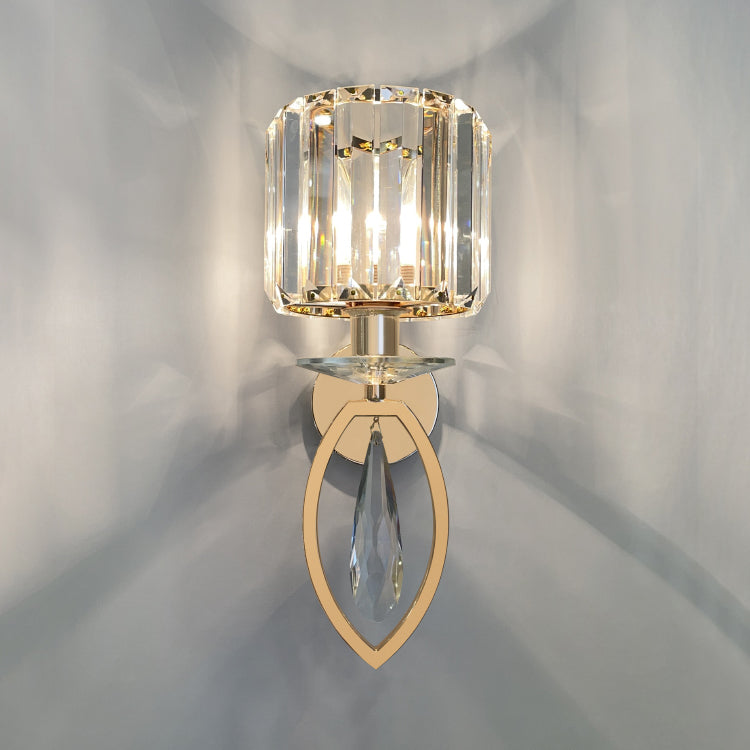 Lumo Postmoderno di sconde di cristallo oro per camera da letto