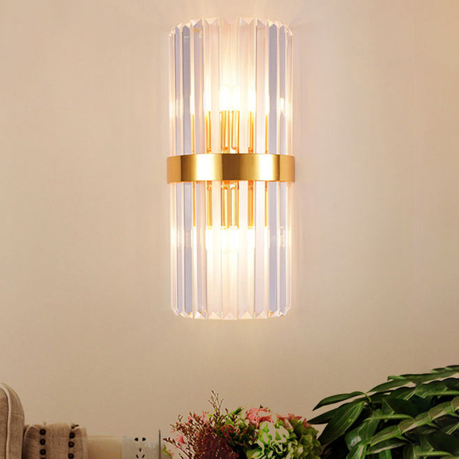 Black/Gold Crystal Wall Lamp Postmodern Wall Mounted Lighting for Bedroom Living Room
