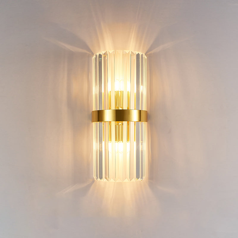 Black/Gold Crystal Wall Lamp Postmodern Wall Mounted Lighting for Bedroom Living Room