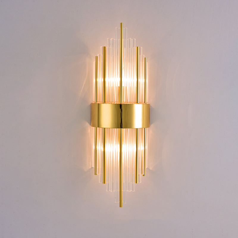 Black/Gold Crystal Wall Lamp Postmodern Wall Mounted Lighting for Bedroom Living Room