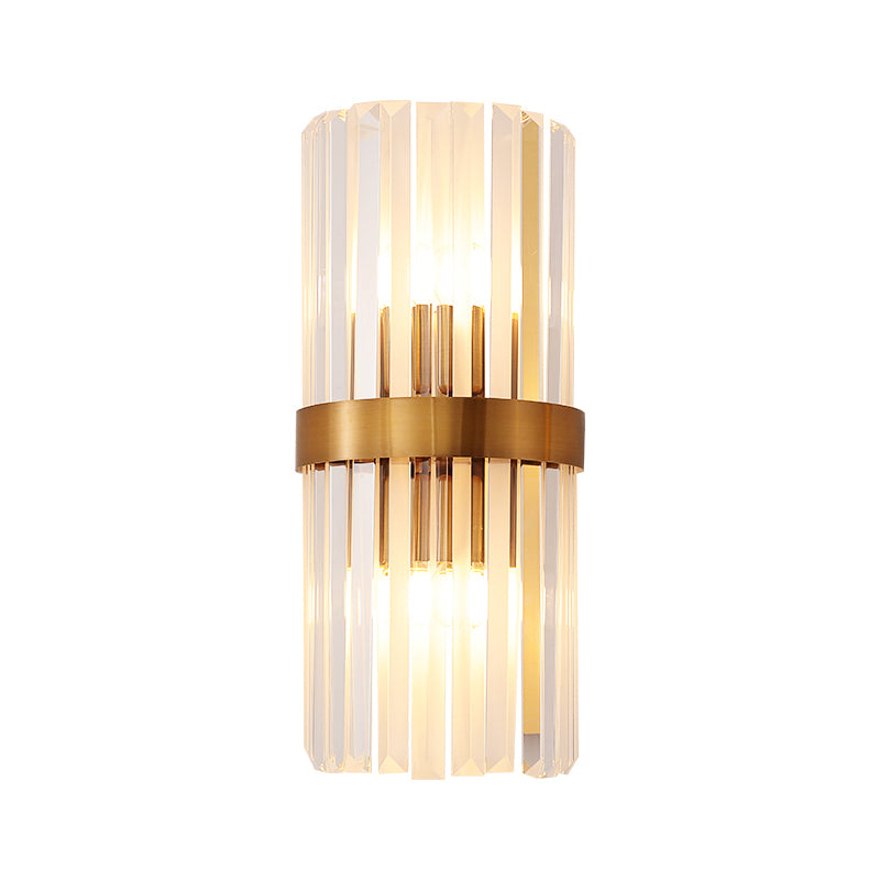 Black/Gold Crystal Wall Lamp Postmodern Wall Mounted Lighting for Bedroom Living Room