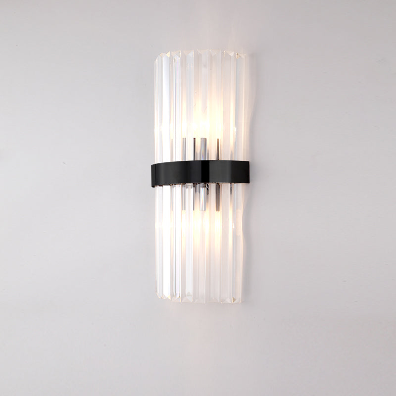 Black/Gold Crystal Wall Lamp Postmodern Wall Mounted Lighting for Bedroom Living Room