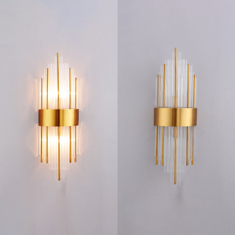 Black/Gold Crystal Wall Lamp Postmodern Wall Mounted Lighting for Bedroom Living Room