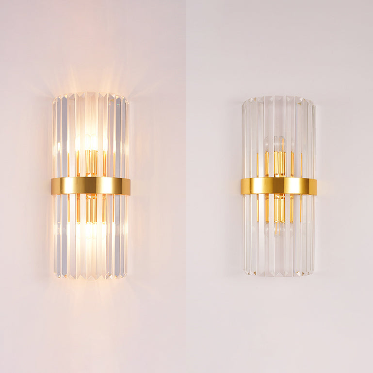 Black/Gold Crystal Wall Lamp Postmodern Wall Mounted Lighting for Bedroom Living Room