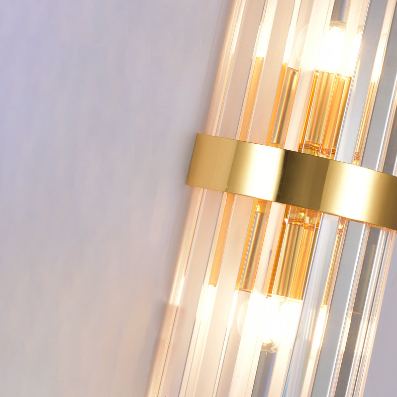 Zwart/goud kristallen wandlamp postmoderne wandgemonteerde verlichting voor slaapkamer woonkamer