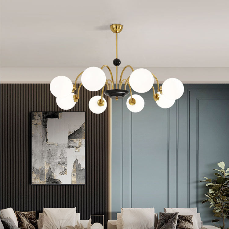 Modern Dining Room Lighting Glass Chandelier Light Fixtures Cafe Restaurant Hanging Chandelier