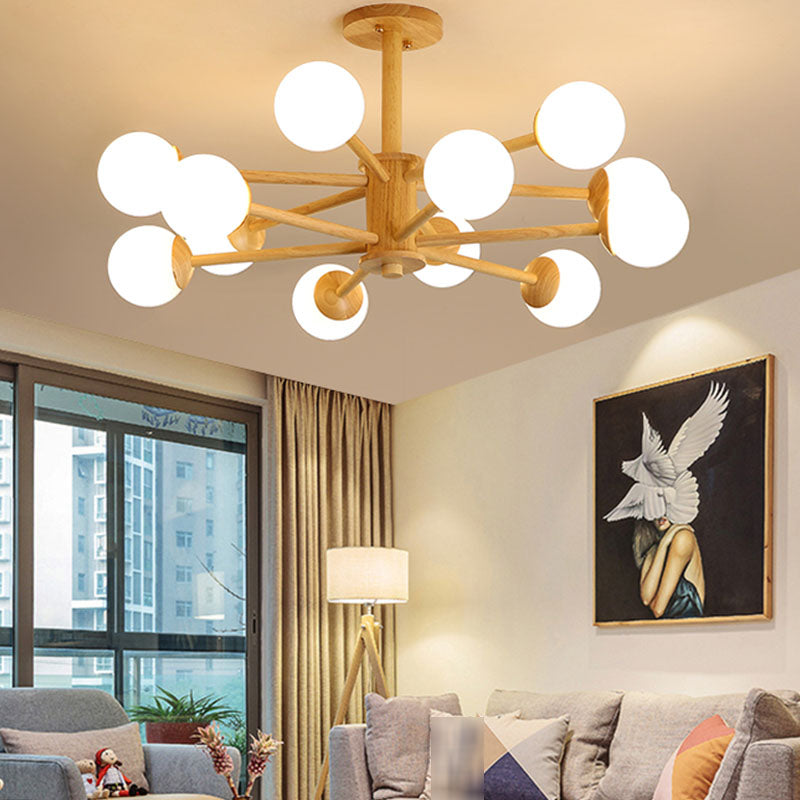 Hölzerne Lampenanhänger Kronleuchter Decke Hängende Leuchte für den Salon