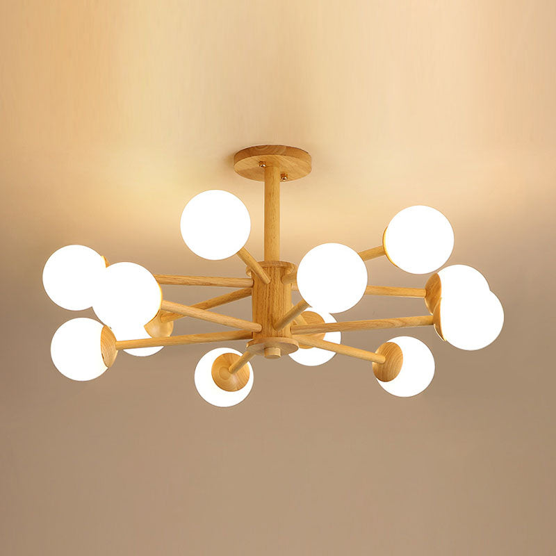 Hölzerne Lampenanhänger Kronleuchter Decke Hängende Leuchte für den Salon