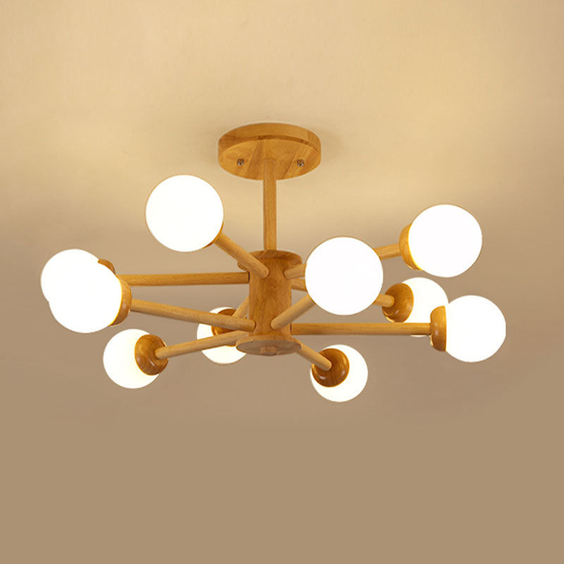 Hölzerne Lampenanhänger Kronleuchter Decke Hängende Leuchte für den Salon