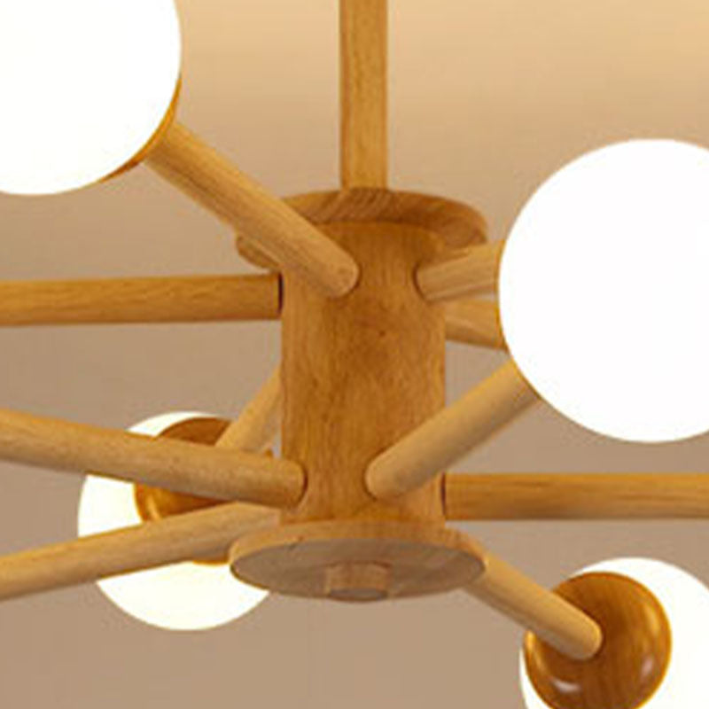 Hölzerne Lampenanhänger Kronleuchter Decke Hängende Leuchte für den Salon