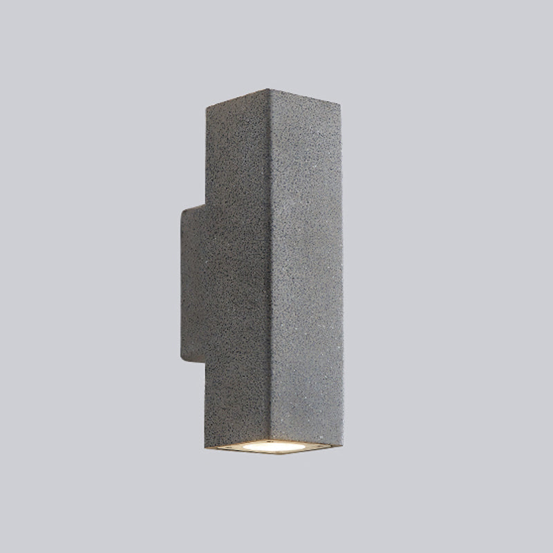Lampada a parete Moderna lampada a parete grigia a 2 luci con tonalità di cemento