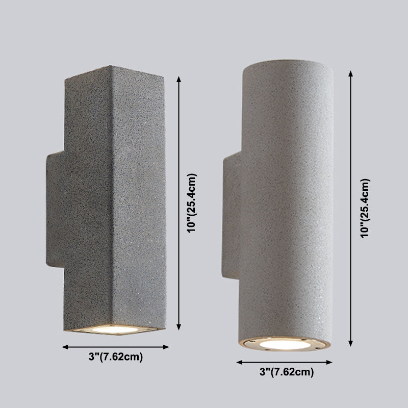 Lampada a parete Moderna lampada a parete grigia a 2 luci con tonalità di cemento