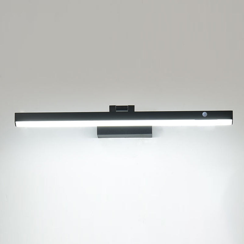 Minimalist Style LED Wall Mounted Vanity Light Metal Simple Bathroom Vanity Sconce Acrylic Shade
