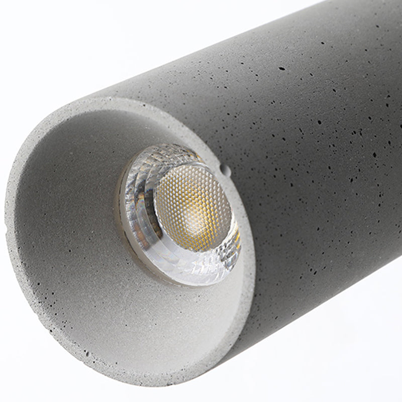 Lampada a parete cilindro lampada moderna a parete grigia a 1 luce con tonalità di cemento