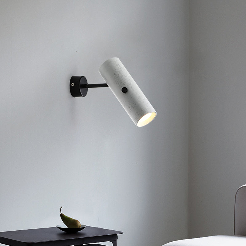 Lampada a parete cilindro lampada moderna a parete grigia a 1 luce con tonalità di cemento