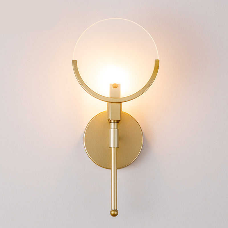 Stein rund umleuchten zeitgenössische 1 Kopfwandhalterung in Gold