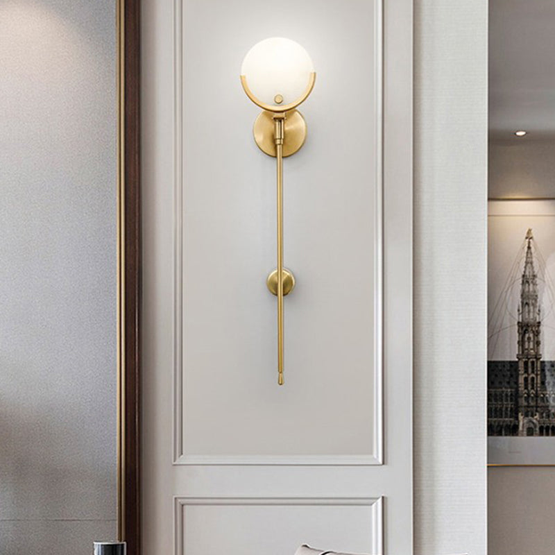 Stein rund umleuchten zeitgenössische 1 Kopfwandhalterung in Gold