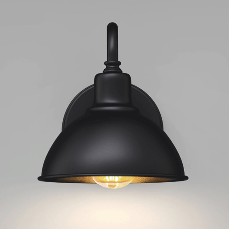 Schwarz 1 leichte Leuchten leichte industrielle Eisenzierpanzer Wandlampe für den Freien im Freien