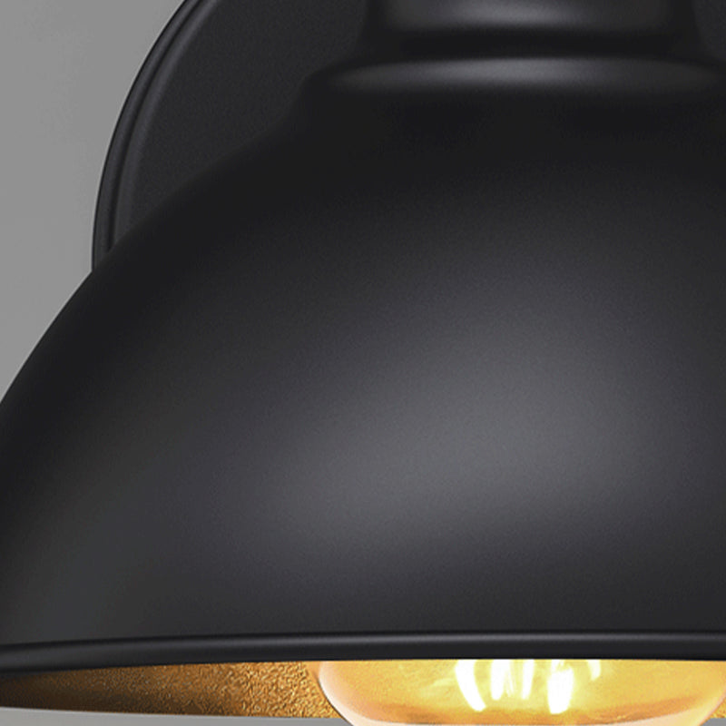 Schwarz 1 leichte Leuchten leichte industrielle Eisenzierpanzer Wandlampe für den Freien im Freien