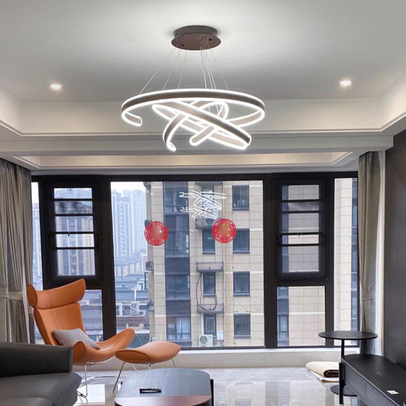 Simplicità creativa Luce a sospensione multistrato per caffetteria da salotto