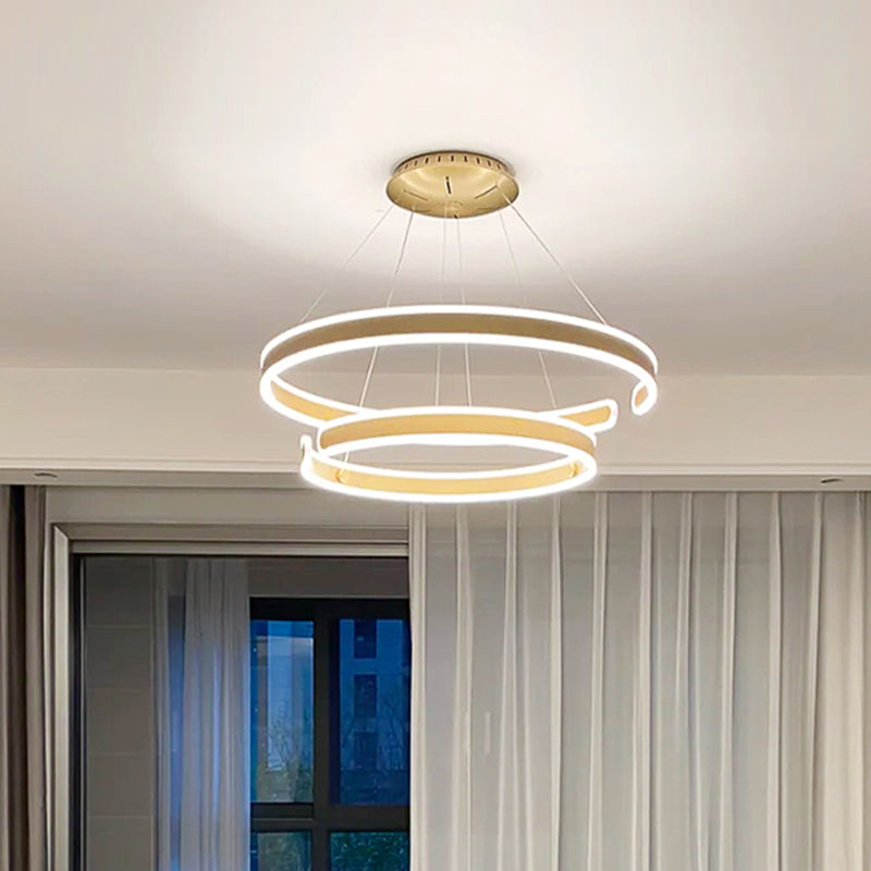 Simplicità creativa Luce a sospensione multistrato per caffetteria da salotto