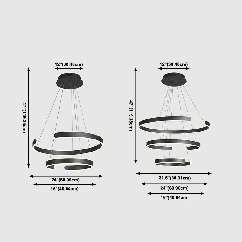 Simplicità creativa Luce a sospensione multistrato per caffetteria da salotto