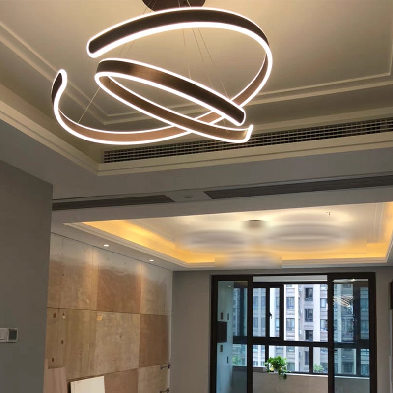 Simplicità creativa Luce a sospensione multistrato per caffetteria da salotto