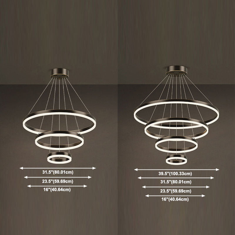 Lámpara colgante de techo de lámpara colgante de múltiples capas para el salón