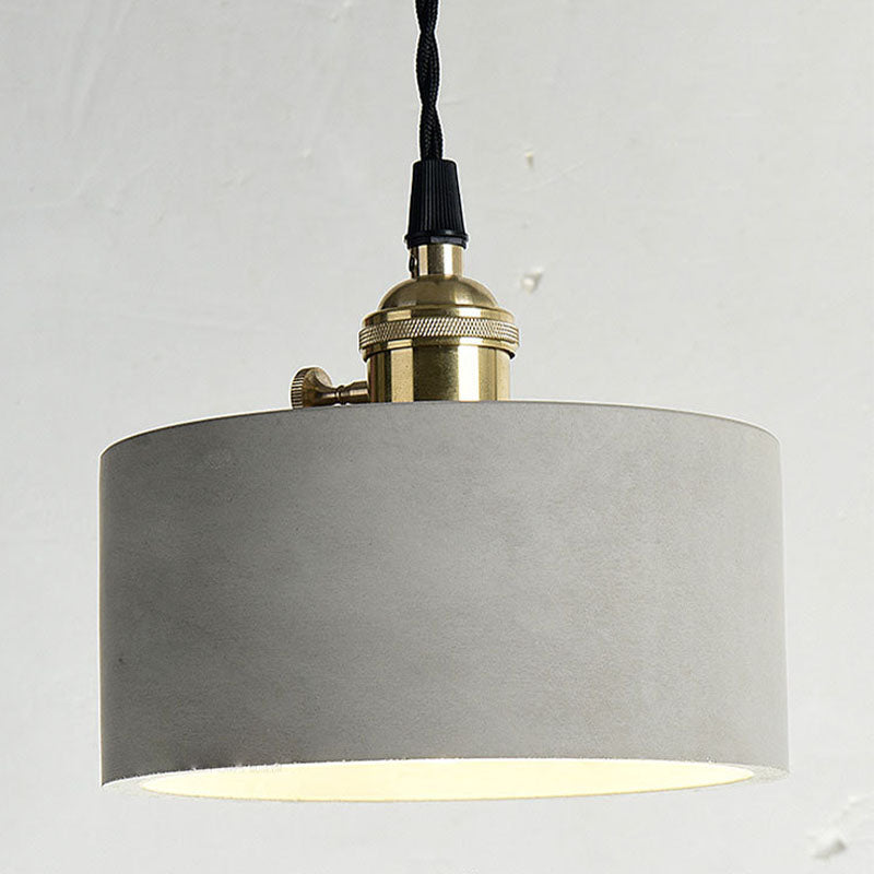 Moderne Einlichtgrau-Zementrahmen Anhänger Licht für Esszimmer Schlafzimmer