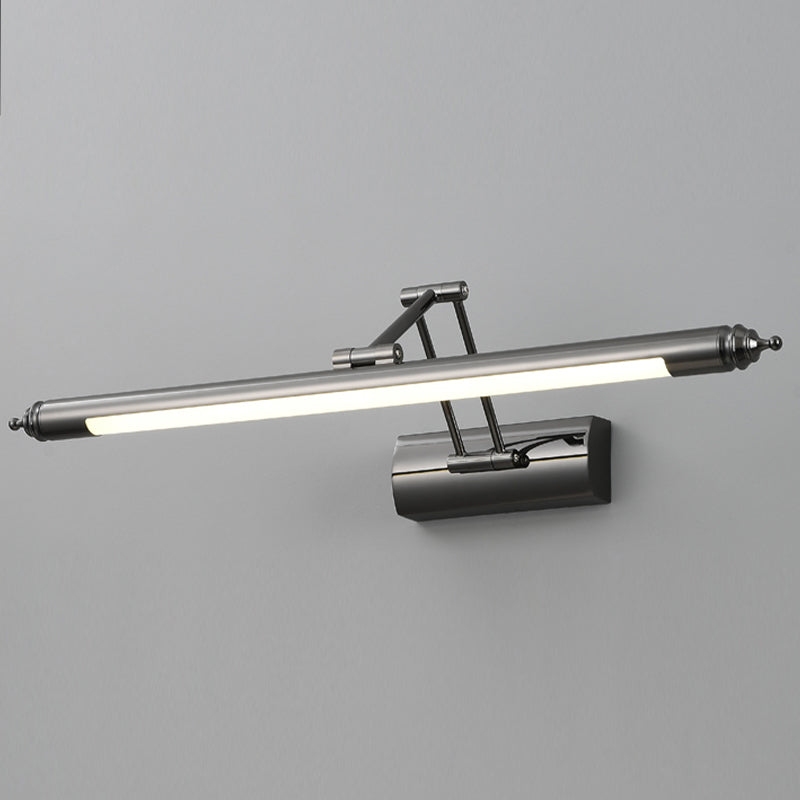 Acrylic Cylinder Vanity Mirror Light 1 Light Modern LED Wall Lighting in Black