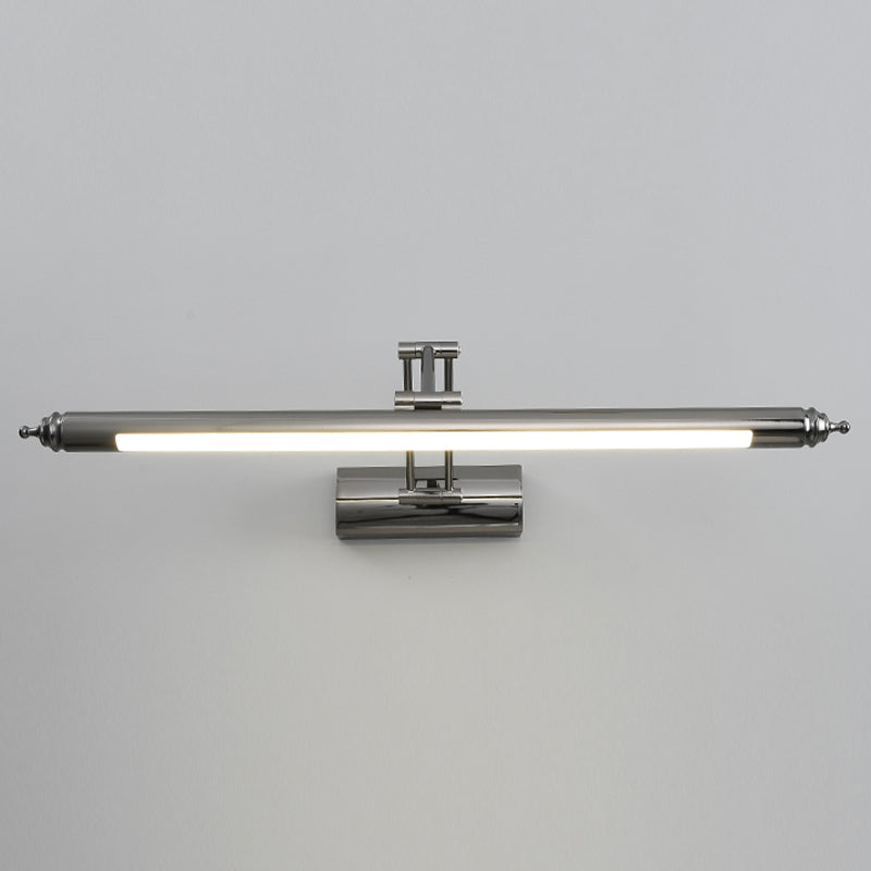 Acrylic Cylinder Vanity Mirror Light 1 Light Modern LED Wall Lighting in Black